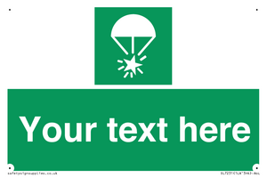 Custom sign safe condition Rocket parachute flare